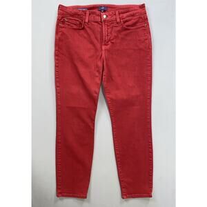 NYDJ Lift/Tuck Clarissa Ankle Vintage USA Made Stretch Jeans. Red, Women's 8P.